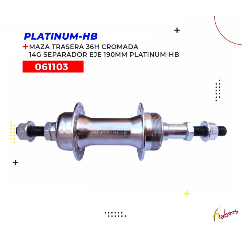 (061103) MAZA TRASERA 36H 14G CON SEPARADOR CORMADO PLATINUM HB