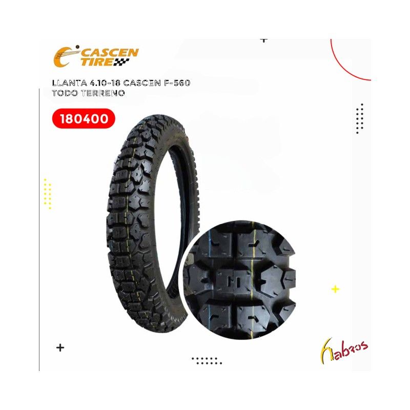 (180400) LLANTA 4.10-18 F-560 TODO TERRENO