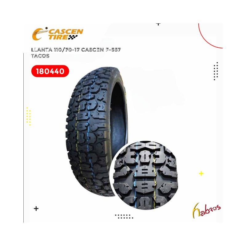 (180440) LLANTA 110/70-17 CASCEN  F-557TTtacos