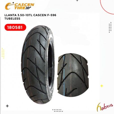 (180581) LLANTA 3.50-10 F-596 TUBLESS CASCEN
