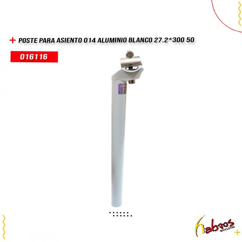 (016116) POSTE P/ASTO 014 ALUM BLANC 27.2*300