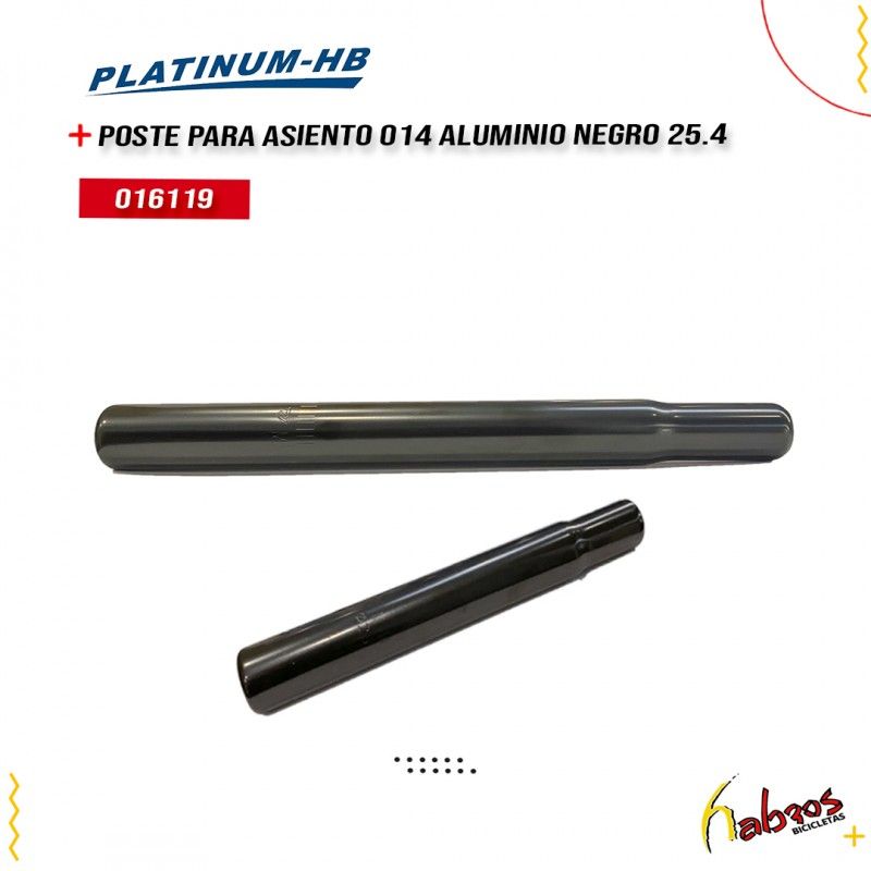 (016119) POSTE PARA ASIENTO 014 ALUMINIO NEGRO 25.4*300