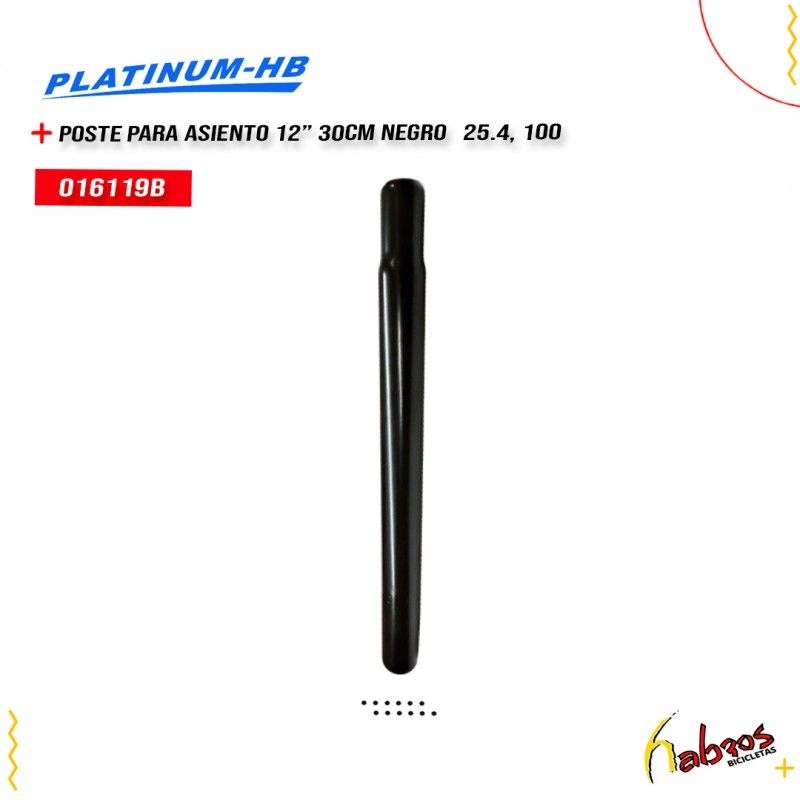 (016119B) POSTE ASTO12" 30cm NEGRO PLATINUM HB 25.4