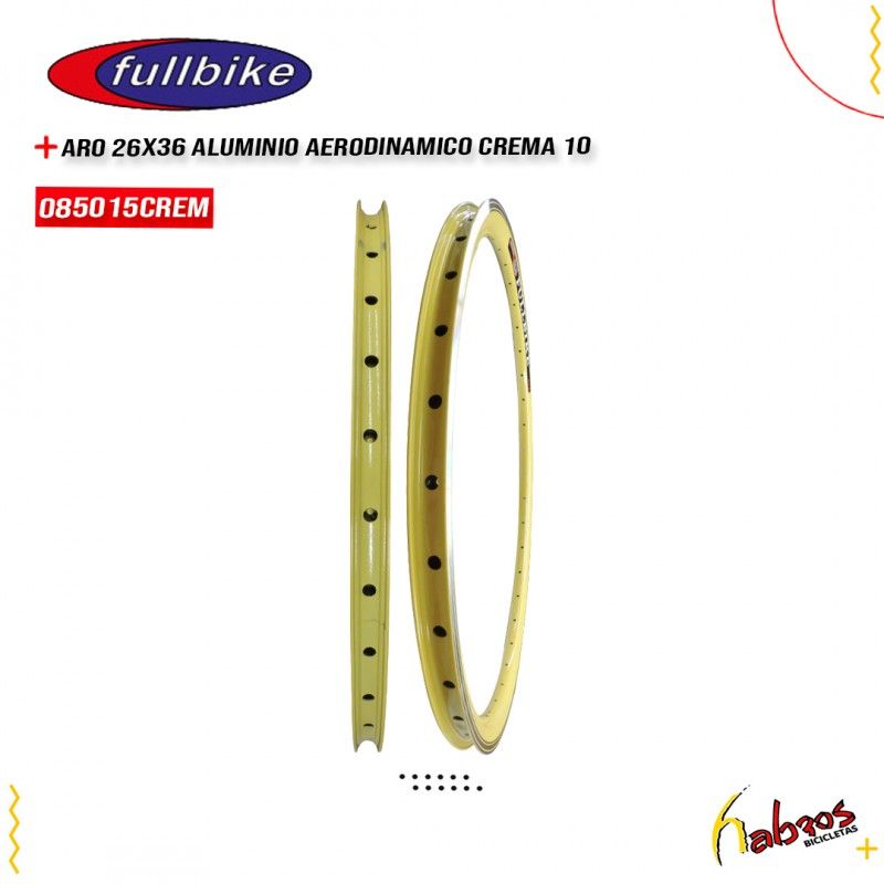 (085015CREM) ARO R-26-36 ALUMINIO AERODINAMICO CREMA FULLBIKE