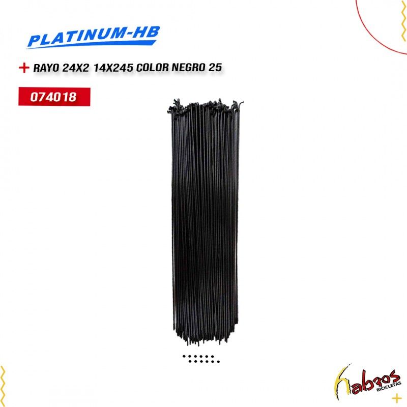 (074018) RAYO R-24X2.0 14X245MM NEGRO PLATINUM-HB
