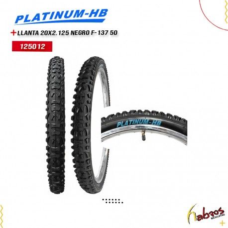 (125012) LLANTA 20X2.125 F-125 NEG PLATINUM-HB