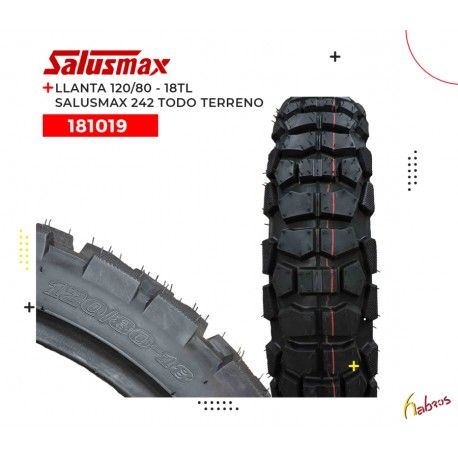 (181019) LLANTA 120/80-18 TL FH242 TODO TERRENO SALUSMAX