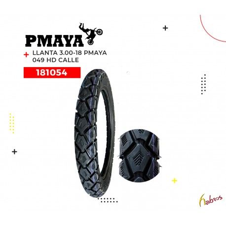 181054 LLANTA 3.00-18 PMAYA 049 TUBLESS TODO TERRENO