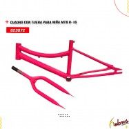 (023072) CUADRO CON TIJERA R- 16 NIÑA MTB STANDAR SIN PIVOTE