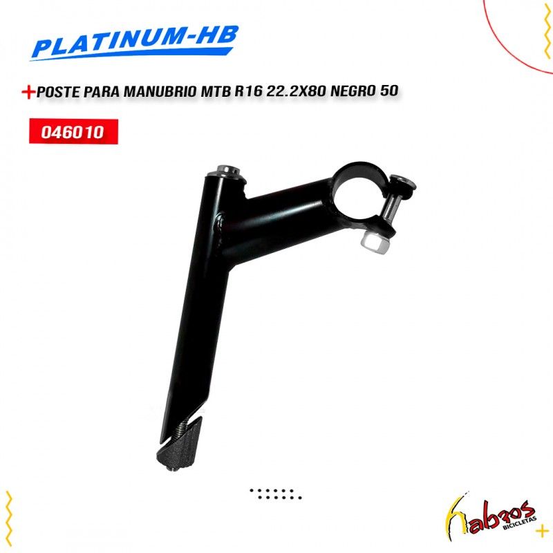 (046010) POSTE P/MANUBRIO MTB 22.2X80 NEG