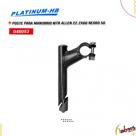 (046053) POSTE P/MANUBRIO MTB 22.2X60 NEG