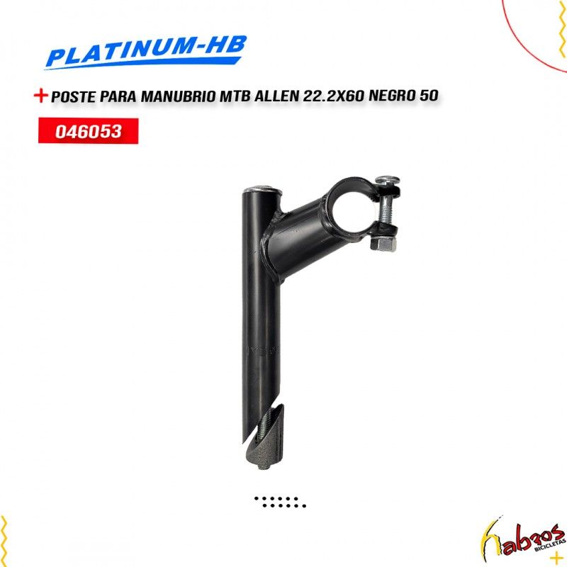 (046053) POSTE P/MANUBRIO MTB 22.2X60 NEG