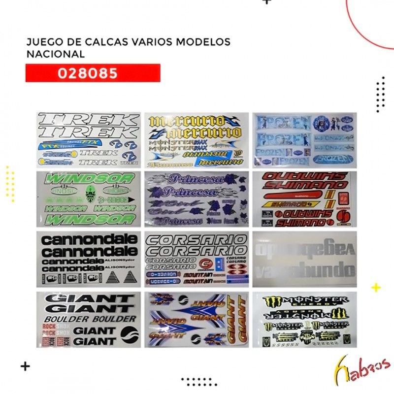 (028085) JUEGO DE CALCAS VARIOS NAC
