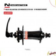 (060800D) MAZA DELANTERA 32 HOYOS MARCA NOVATEC MODELO D791SDB C/BLOQUEO NEGRA