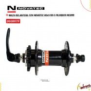 (060802D) MAZA DELANTERA 32 HOYOS NOVATEC MODELO:D041SB C/BLOQUEO NEGRA