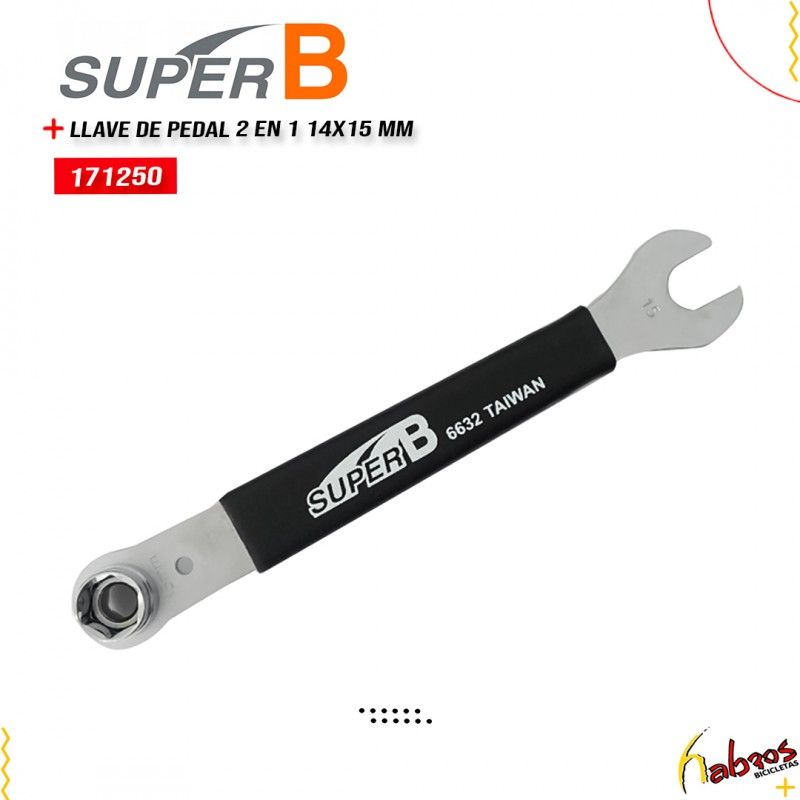 (171250)LLAVE SUPER B PARA PEDAL 15MM Y DADO 14/15