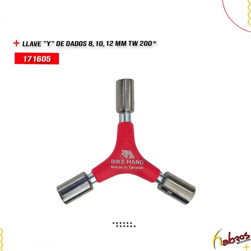 (171605) LLAVE "Y" DE DADOS 8,10,12 MM