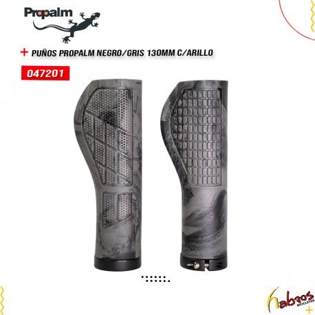 (047201) PUÑOS PROPALM NEGRO GRIS 130MM CON ARILLO