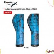 (047202) PUÑOS PROPALM NEGRO - AZUL 130MM CON ARILLO