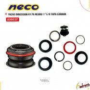 (035032)TAZA DE DIRECCION NECO H176 NEG 1"1/8 tapacarbon