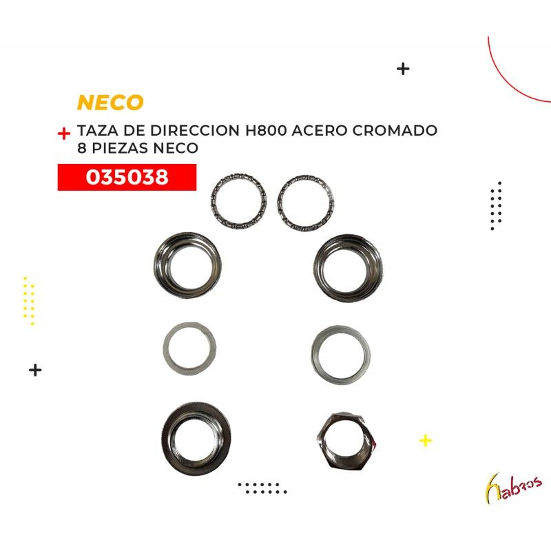 (035038) TAZA DE DIRECCION NECO H800 ACERO CP
