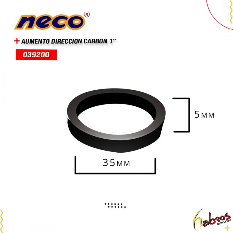 (039200) ESPACIA DIRECCIÓN NECO 1"CARBON 35MM ALTURA 5MM