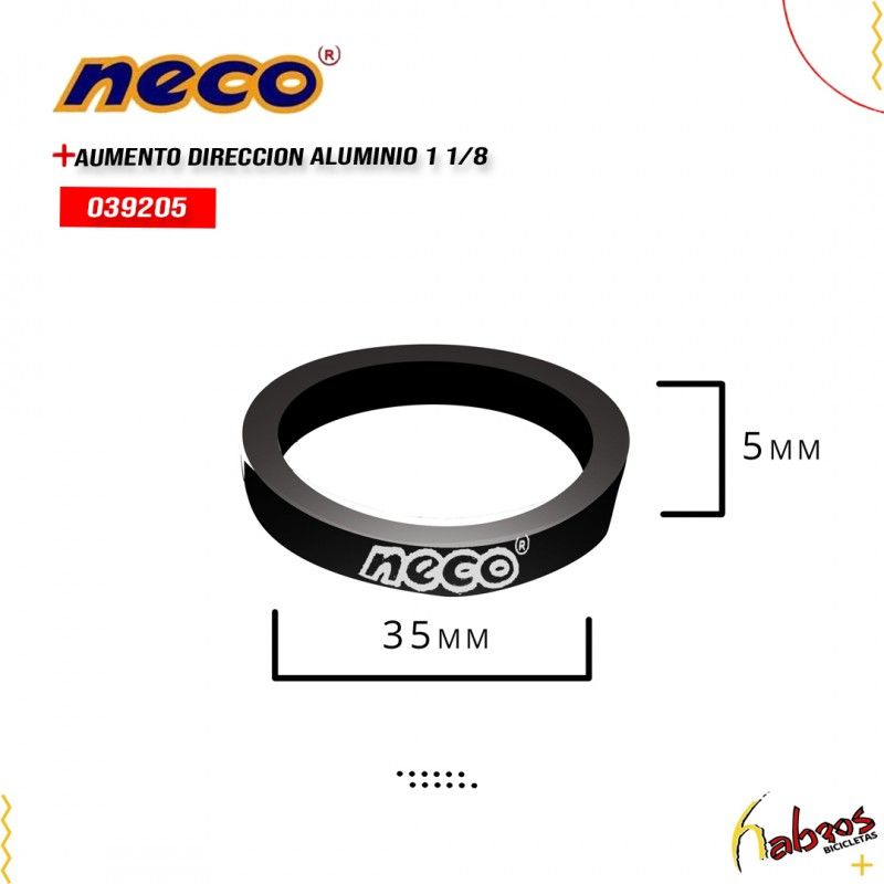 (039205) ESPACIADOR DIREC1-1/8ALUM35mm,altura5mmNECO