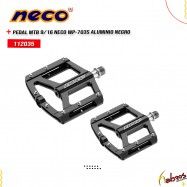 (112035) PEDAL MTB 9/16 NECO WP-703S ALUMINIO NEGRO