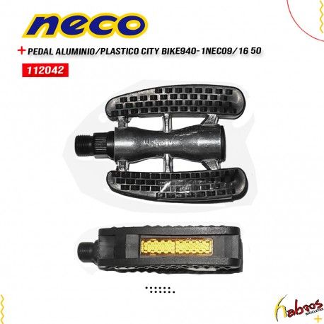 (112042) PEDAL DE ALUMINIO CON PLASTICO CITY BIKE 940-1 NECO 1/2