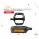 (112045) PEDAL MTB ALUMINIO NEGRO CON BALA 9/16 CON REFLEJANTE