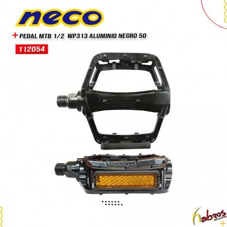 (112054) PEDAL MTB 1/2 NECO WP313 ALUM NEG