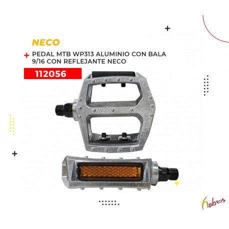 (112056) PEDAL MTB WP313 ALUMINIO CON BALA 9/16 CON REFLEJANTE
