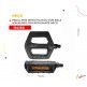 (114150) PEDAL WP401 PLASTICO C/BALA 9/16 MTB NEGRO CON REFLEJANTE