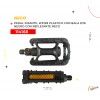 (114168)PEDAL INFANTIL 9/16 WP128 PLASTICO NEGRO NECO 50