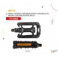 (114168B) PEDAL INFANTIL 1/2 WP128 PLASTICO NEGRO NECO 50