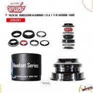 (035201) TAZA DE DIRECCION ALUMINIO 1.5 a 1 1/8 AMOEBA  MODELO HS4456BK