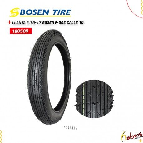 (180509) LLANTA 2.75-17 BOSEN F-502 CALLE