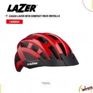 (140804) CASCO LAZER MTB COMPACT ROJO UNITALLA
