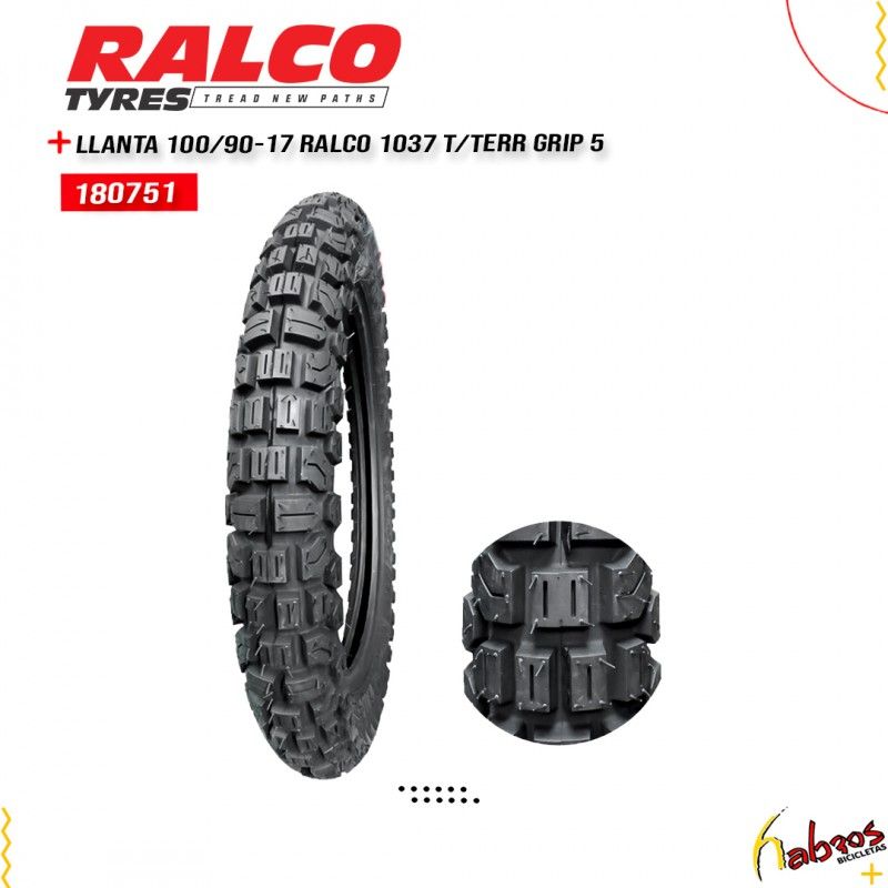 (180751) LLANTA  100/90-17  TT  RALCO  1037 GRIPPER