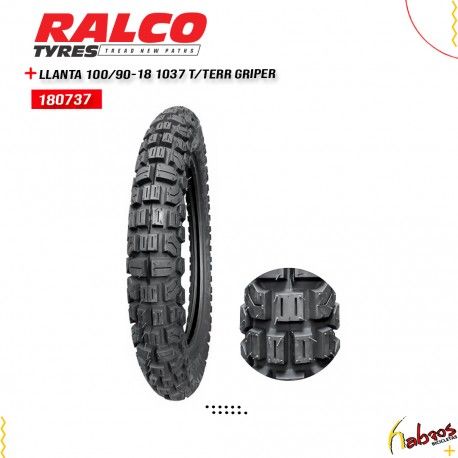 (180737) LLANTA 100/90-18TT GRIPPER 1037 RALCO