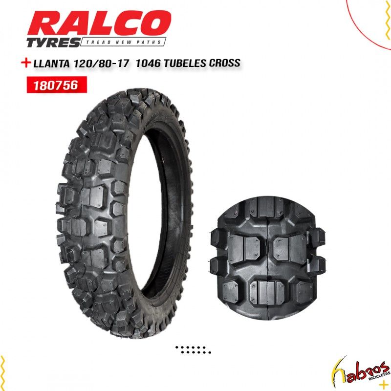 (180756) LLANTA 120/80-17 RALCO 1046 TODO TERRENO CROSS