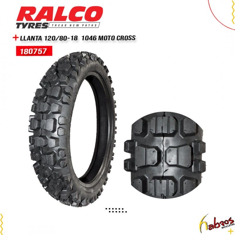 (180757) LLANTA 120/80-18 RALCO 1046 TODO TERRENO CROSS