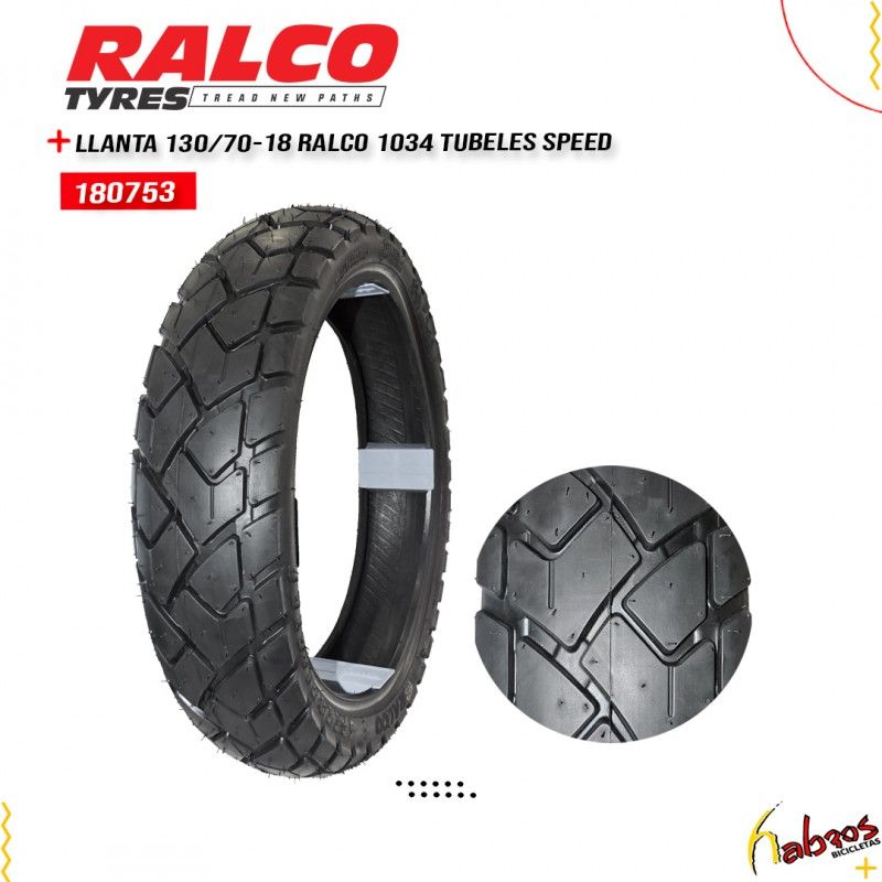 (180753) LLANTA 130/70-18 RALCO 1034 TUBELES SPED
