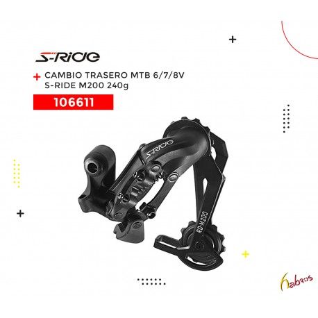 (106611) CAMBIO TRASERO MTB 6/7/8 VELOCIDADES S-RIDE