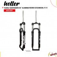 (032207) TIJERA DE SUSPENSIÓN RODADA 26 DE ALUMINIO, POSTE DE 28.6MM SIN ROSCA, PARA FRENO DE DISCO, CON BLOQUEO HIDRÁULICO)