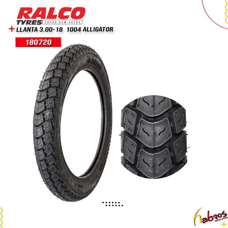 (180720) LLANTA 3.00-18 RALCO 1004 ALLIGATOR