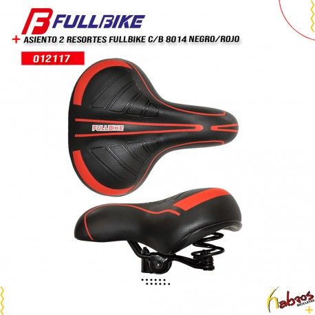 (012117) ASIENTOTO 2 RESORTE FULLBIKE CON BROCHE 8014 NEGRO-ROJO30