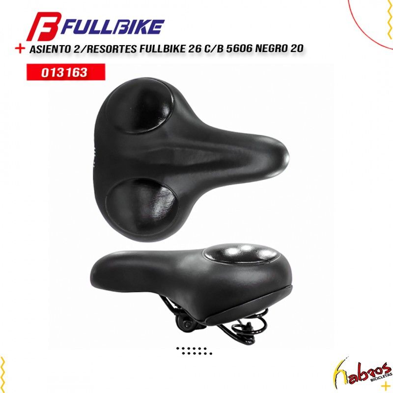(013163)  ASIENTO 2 RESORTES FULLBIKE 26 CON BROCHE 5606 NEG 20
