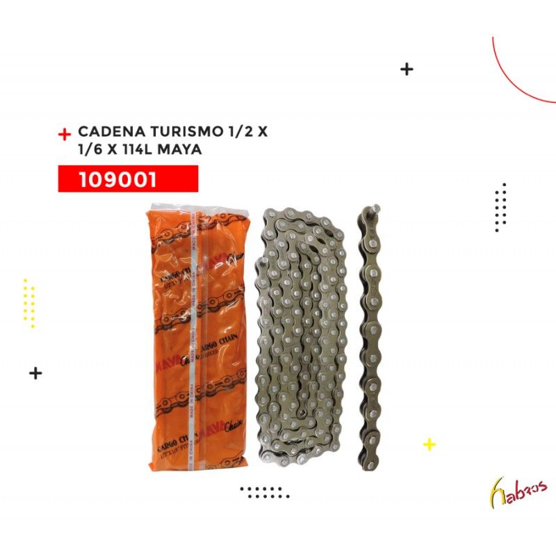 (109001) CADENA 1/2X1/8 X 114L MAYA BOLSA 50