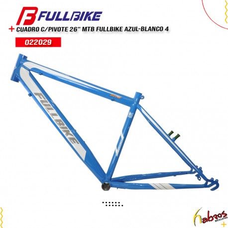 (022029) CUADRO MTB 26 FULLBIKE SIN TIJERA CON PIVOTE AZUL-BLANCO 4